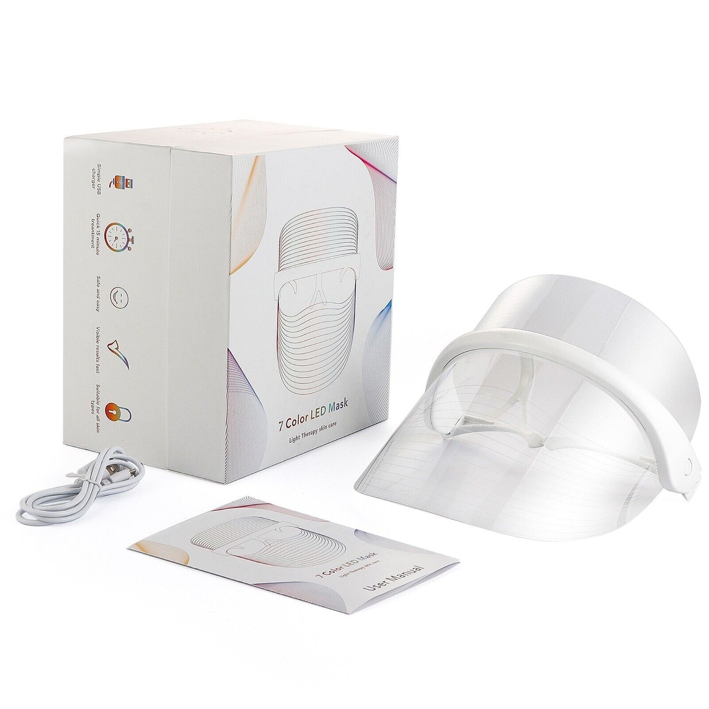 LED Light Face Mask Rejuvenation Skin Therapy Wrinkle