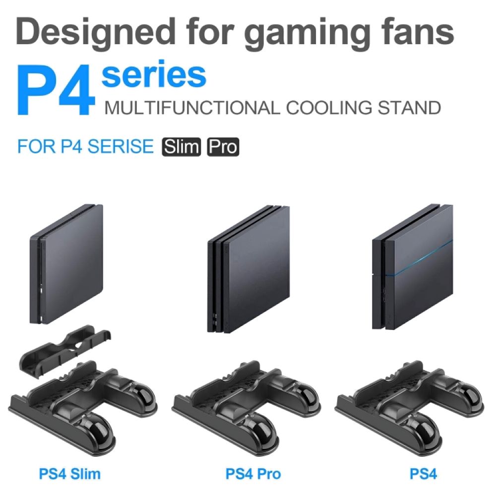 PlayStation 4 Cooling Fan Stand Dual Controller Charger Dock Station