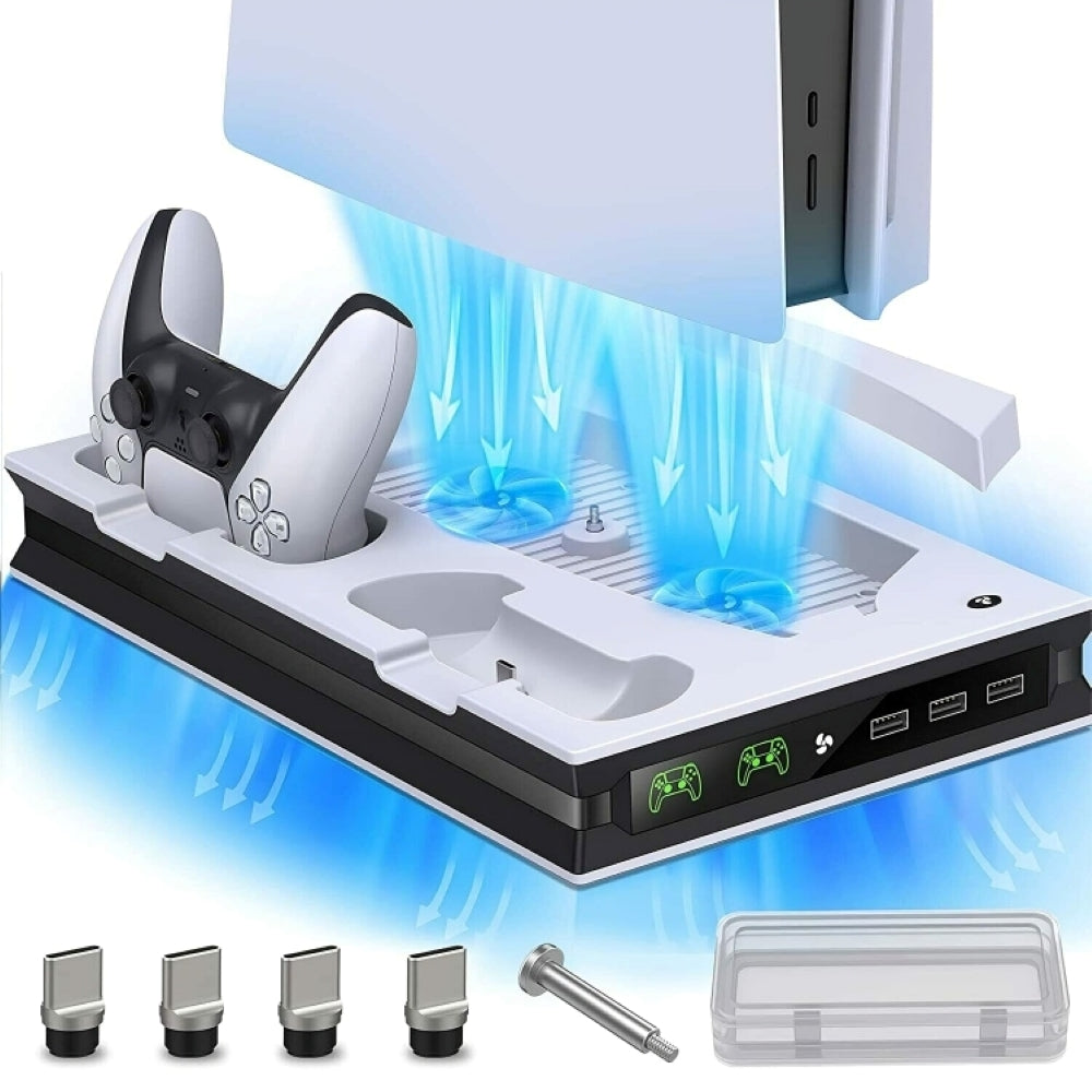 PlayStation 5 Cooling Fan Stand Dual Controller Charger Dock Station