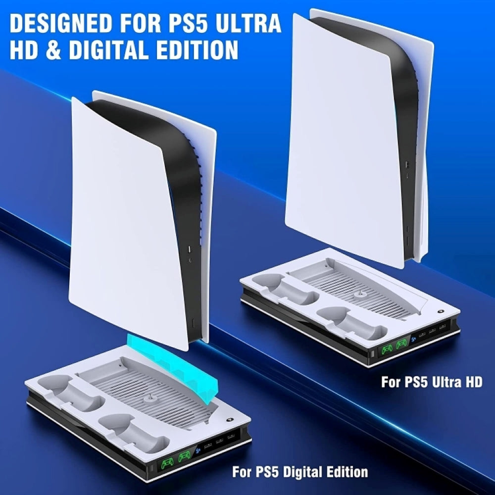 PlayStation 5 Cooling Fan Stand Dual Controller Charger Dock Station